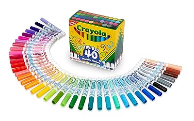 Crayola Ultra Clean Washable Markers (40ct), Colored Markers for Kids, Coloring Book Marker Set, Stocking Stuffers for Kids, Christmas & Holiday Gifts, Ages 3+