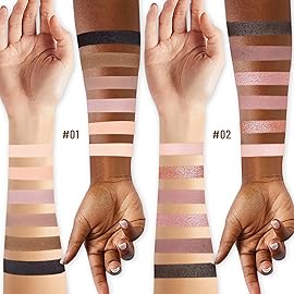 SUSIKEKI 2PCS 6 Colors Mini Eyeshadow Palette Makeup with Brush Set Neutral Nude Eye Shadow Pink & Brown Matte Shimmer Make Up Pallet with Mirror Highly Pigmented Travel Size Gift Kit