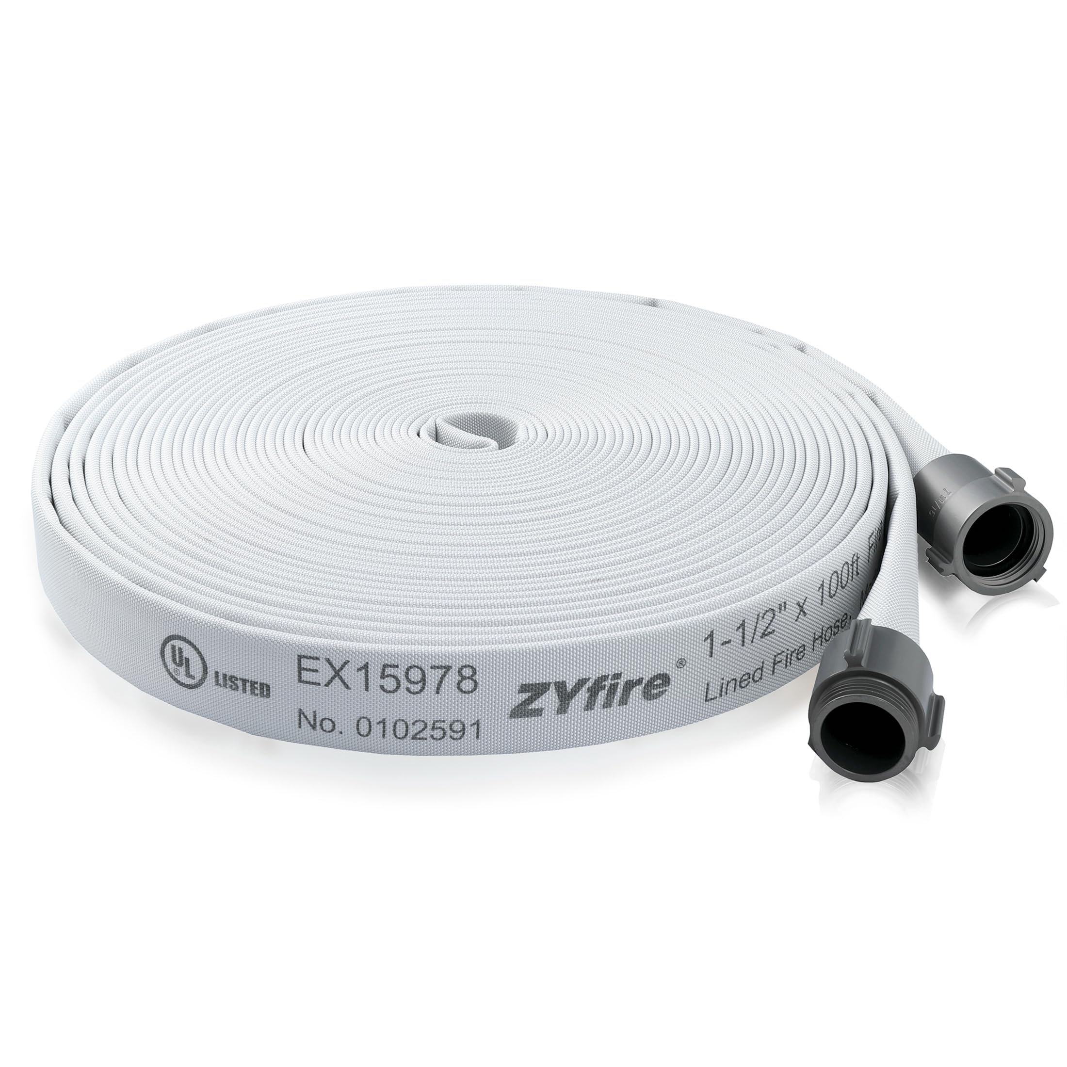 Photo 1 of ZYfire Fire Hose 1-1/2"ID x 100FT, NPSH Coupling, Single Jacket EPDM Lined
