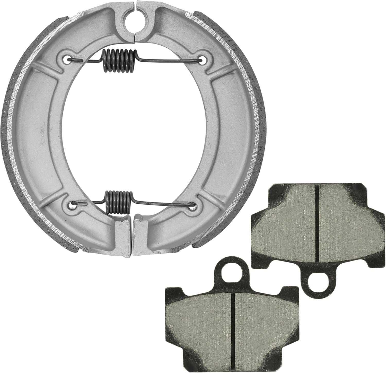 Caltric Front Brake Pads & Rear Brake Shoes Compatible with Yamaha Xs400 Xs-400 Maxim 400 1982 1983 New
