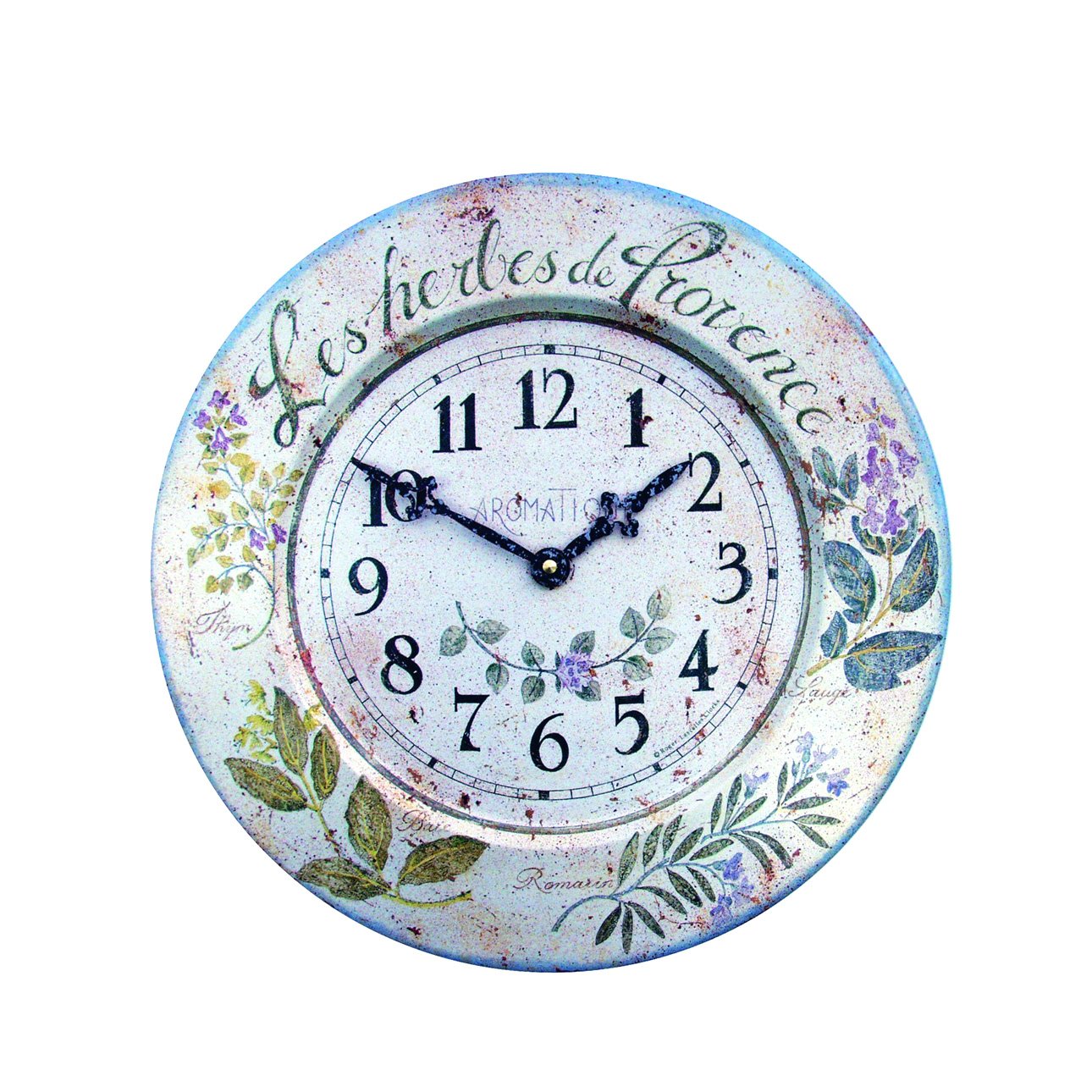 Lascelles London French Tin Herbes Wall Clock, 36cm