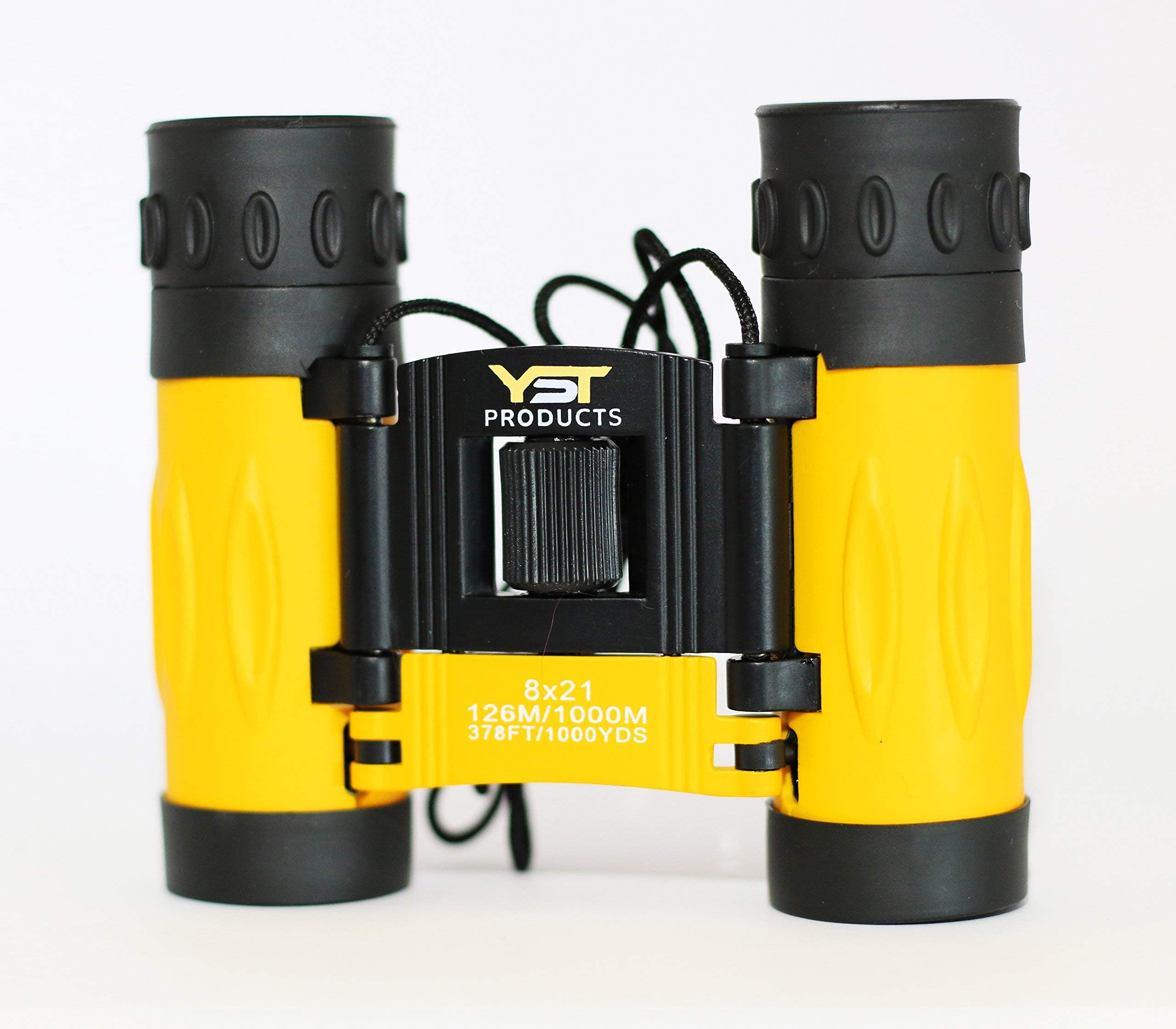 Orange Binoculars 8x21 YST PRODUCTS Real Kids/Adult Binoculars for Birds Watching, Compact Binoculars, Children's Binoculars, Lightweight Binoculars for Traveling, Small Boys and Girls Binoculars