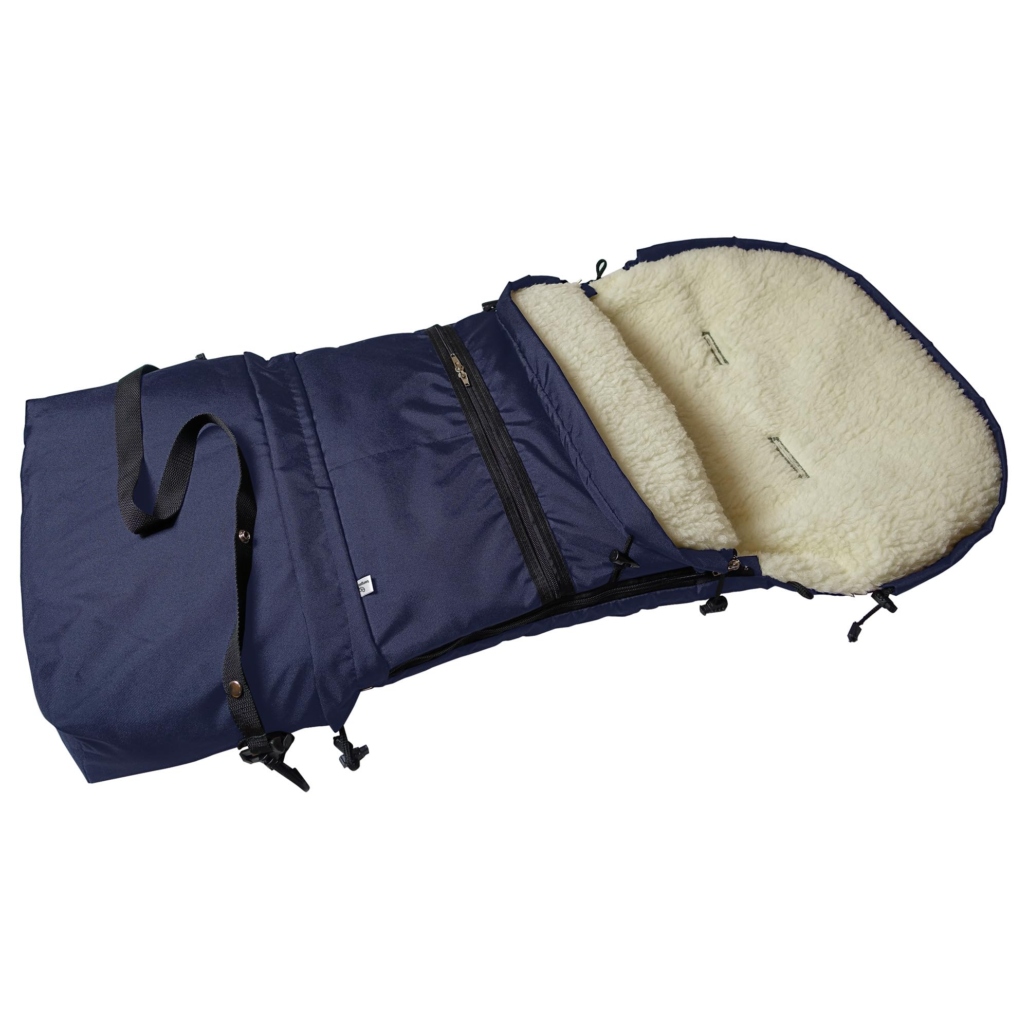 Bergsteiger Fußsack, Kinderwagen Winterfußsack 5-in-1, Gurtschlitze, für Babyschale, Babywanne, Sportwagen, Öko-Tex 100, Bergsteiger Kinderwagen-Zubehör