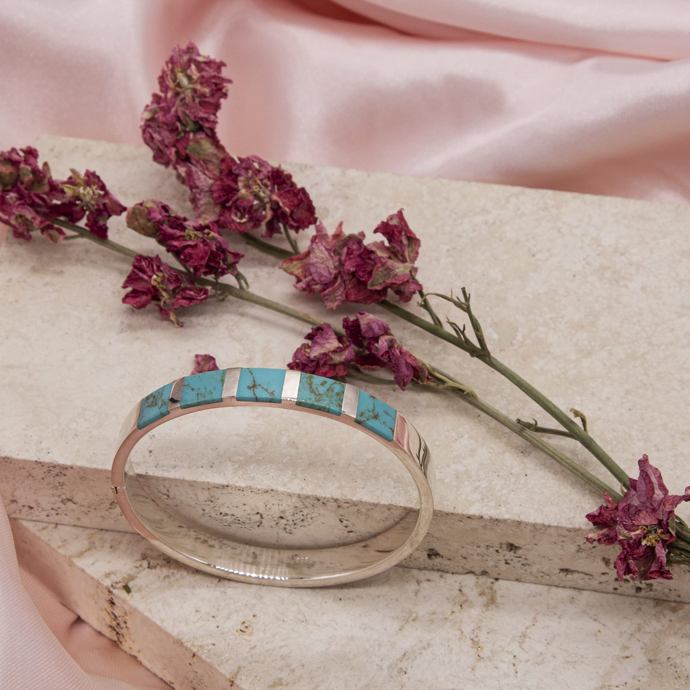 Tuscany Silver 8.35.1766 Pulsera de plata de ley (925/1000), con turquesa de mujer