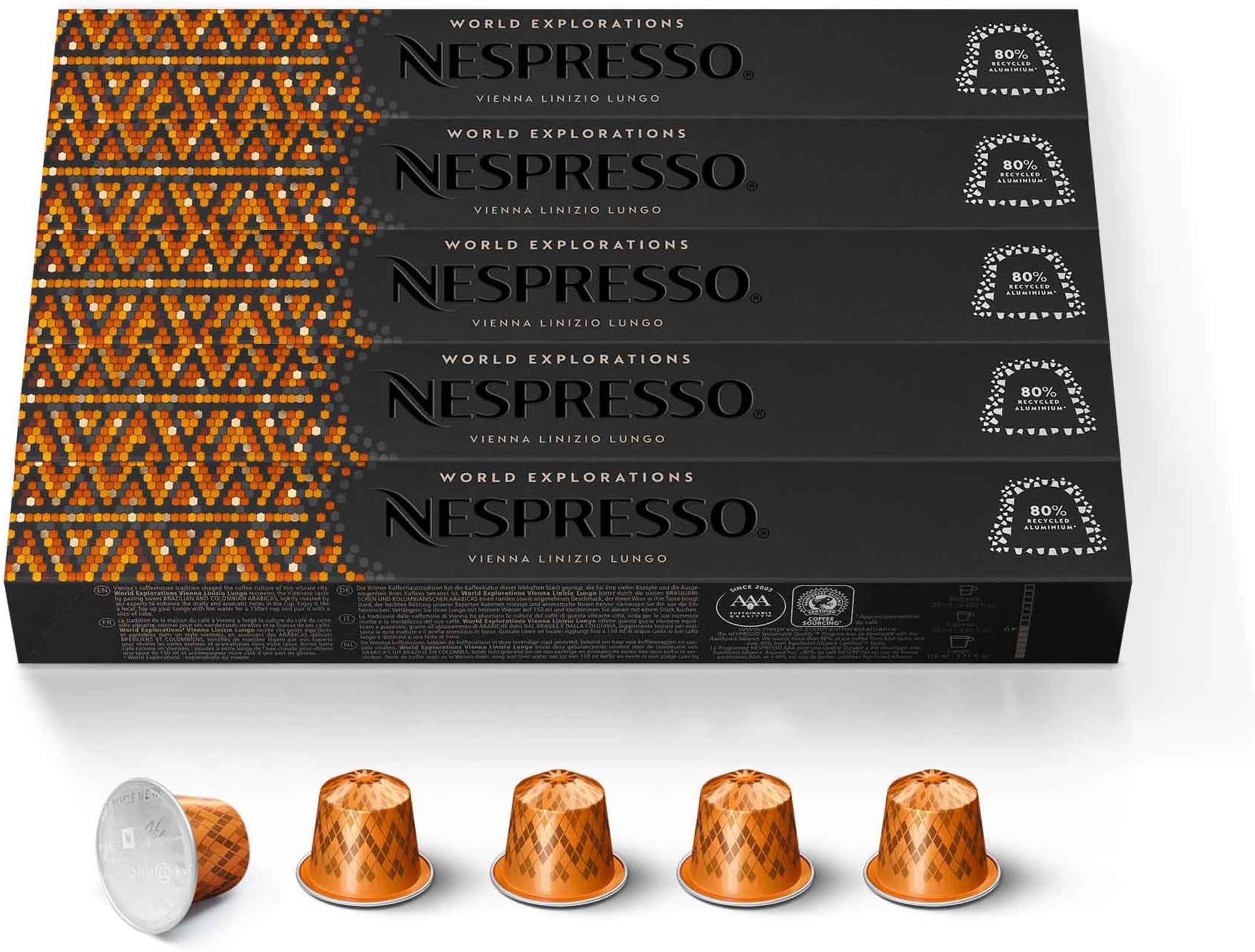 Original, Vienna Linizio Lungo, Mild Roast, 50-Count Coffee Pods
