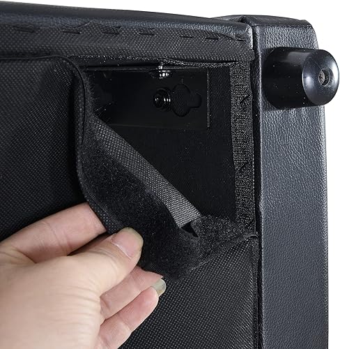 Miniatura 7 de Base de cama tamaño Queen con almacenamiento hidráulico tapizada de piel sintética con cabecera y soporte de listones de madera, no necesita somier,