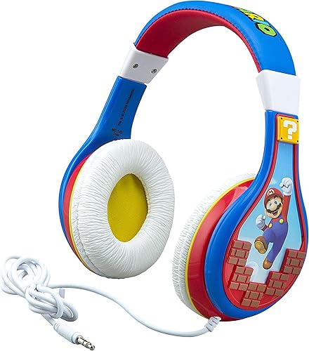 Miniatura 7 de eKids Super Mario - Audífonos para niños, diadema ajustable, sonido estéreo, conector de 3.5mm, audífonos con cable para niños, sin enredos, control