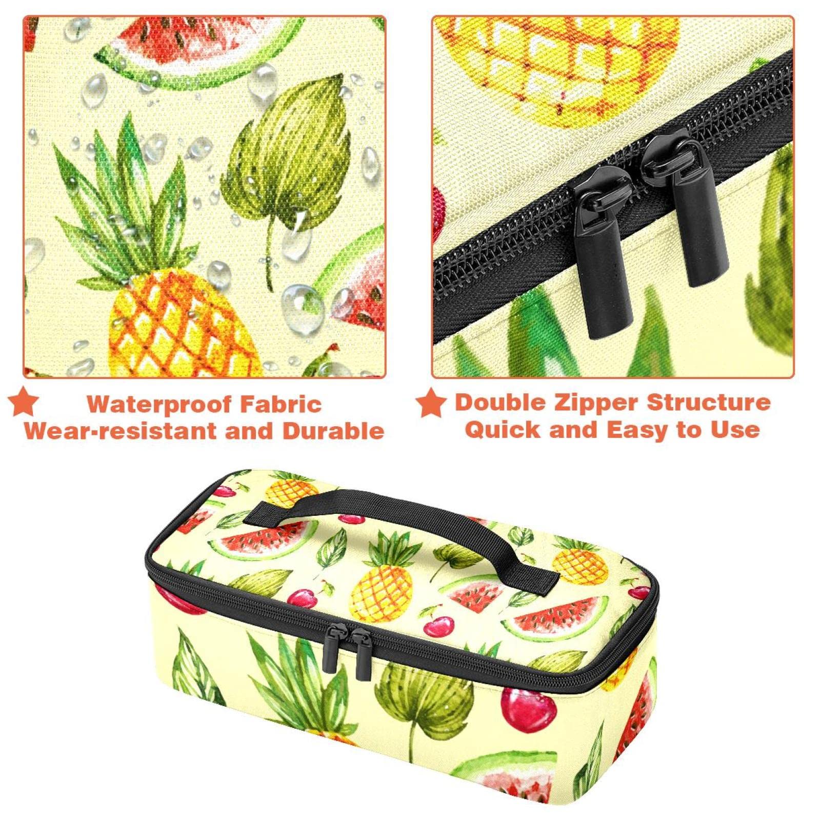 Große Tragetasche & Lunchbox Sommer Fruit Ananas Handtaschen + Isolierbeutel für Reisen, Arbeit, Schule, Picknick, mehrfarbig, One Size