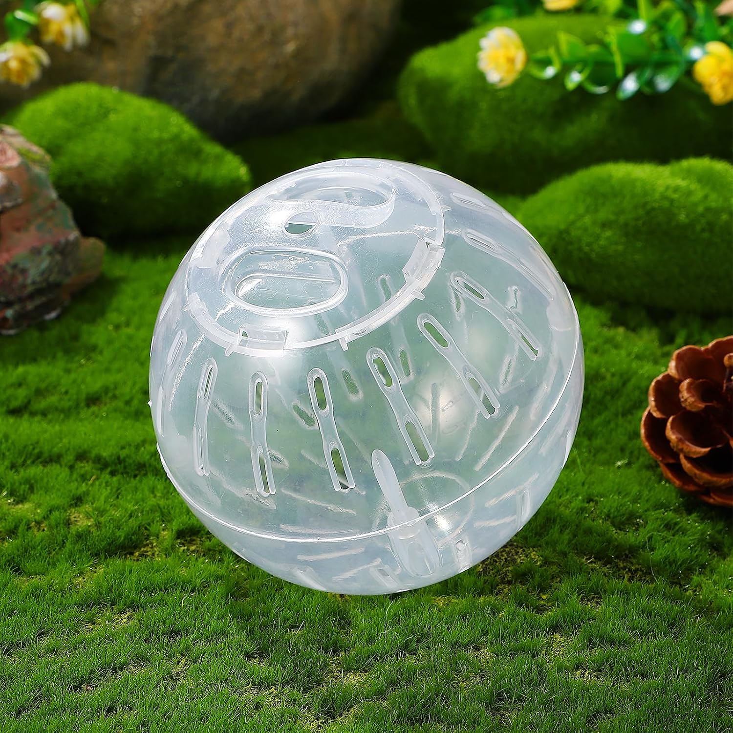 Totority Hamster Ball 3.93 inch Mini Running Exercise Ball for Dwarf Hamsters Small Pet Supplies Detachable Design Ventilation Holes Easy to Clean for Cage Play