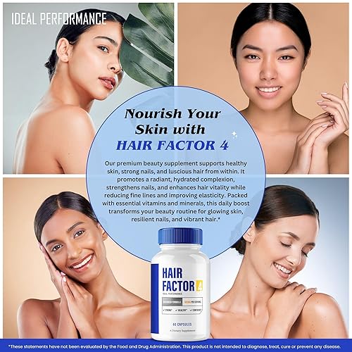 Miniatura 6 de Hair Factor 4 cápsulas de crecimiento capilar, pastillas oficiales HairFactor 4 suplemento  Máxima fuerza, totalmente natural para apoyar el