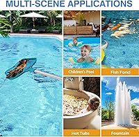 Vista 7 de Escumadora de piscina - Red de escumadora de piscina con 5 secciones de postes telescópicos desmontables de aluminio, 25'- 64', escumadora de red