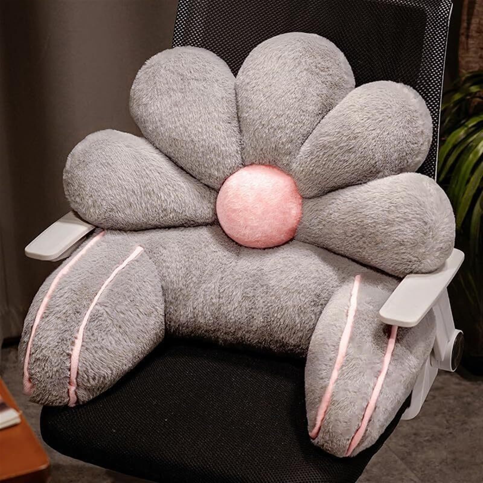 Uoxhfdh Grey Breathable Lumbar Cushion Cartoon Pillows For Chair And Sofa Relaxation Pillow For Back Support(,40 * 50Cm)