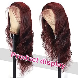 Aaliweya 13x4 Lace Front Wig Human Hair Body Wave Reddish Brown 13X4 Hd Lace Frontal Wig for Black Women Auburn Glueless Wigs 180% Density True To Length Super Soft 33 Color 20Inch