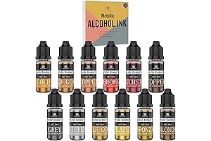 Prismatic Alcohol Ink Set: Shimmering Metallic Art for Epoxy Creations