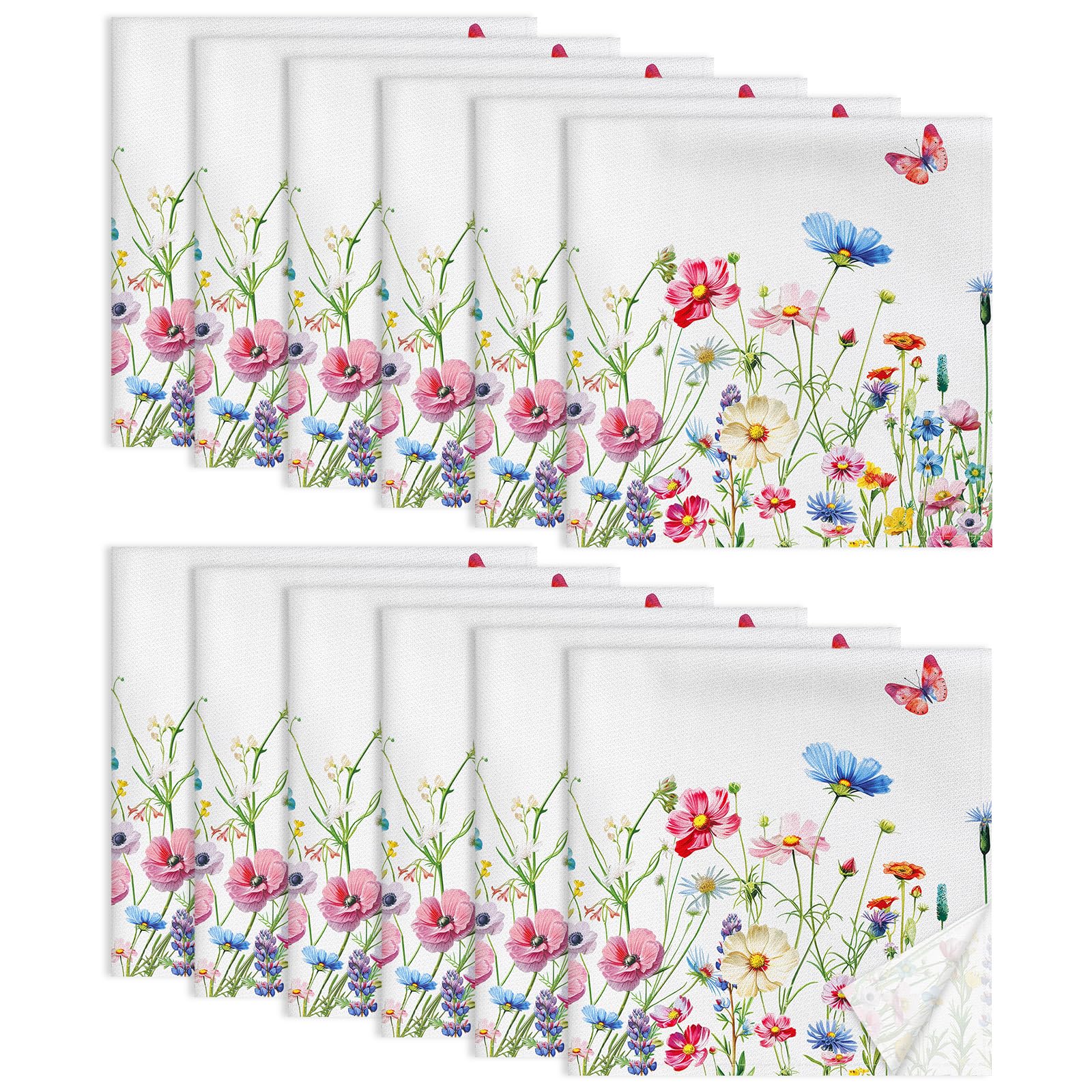 Serviettes en tissu 100% coton réutilisables pour mariage et cocktail