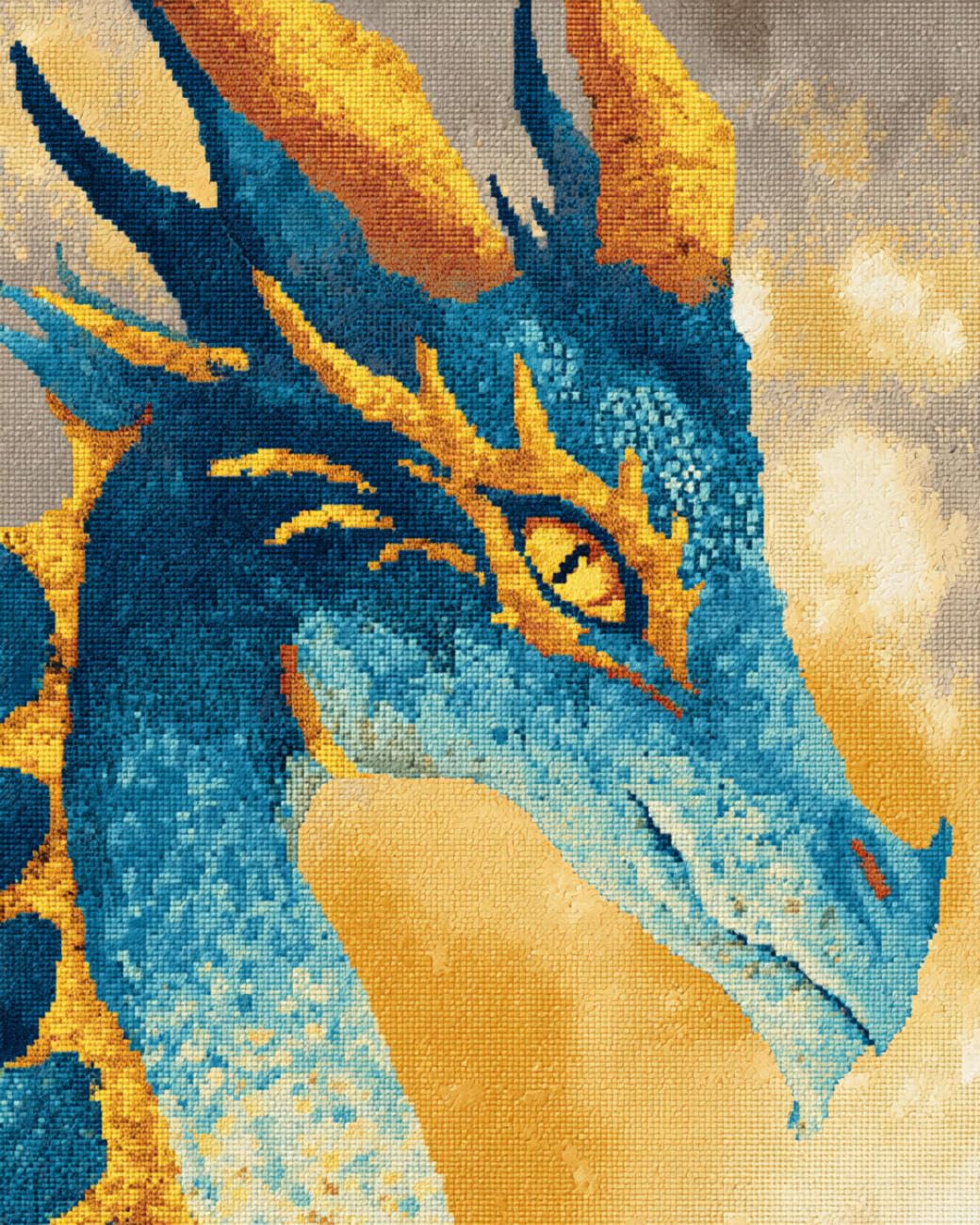 AMBATTERY Large Rug Making Kit Cartoon Dragon 85x115cm