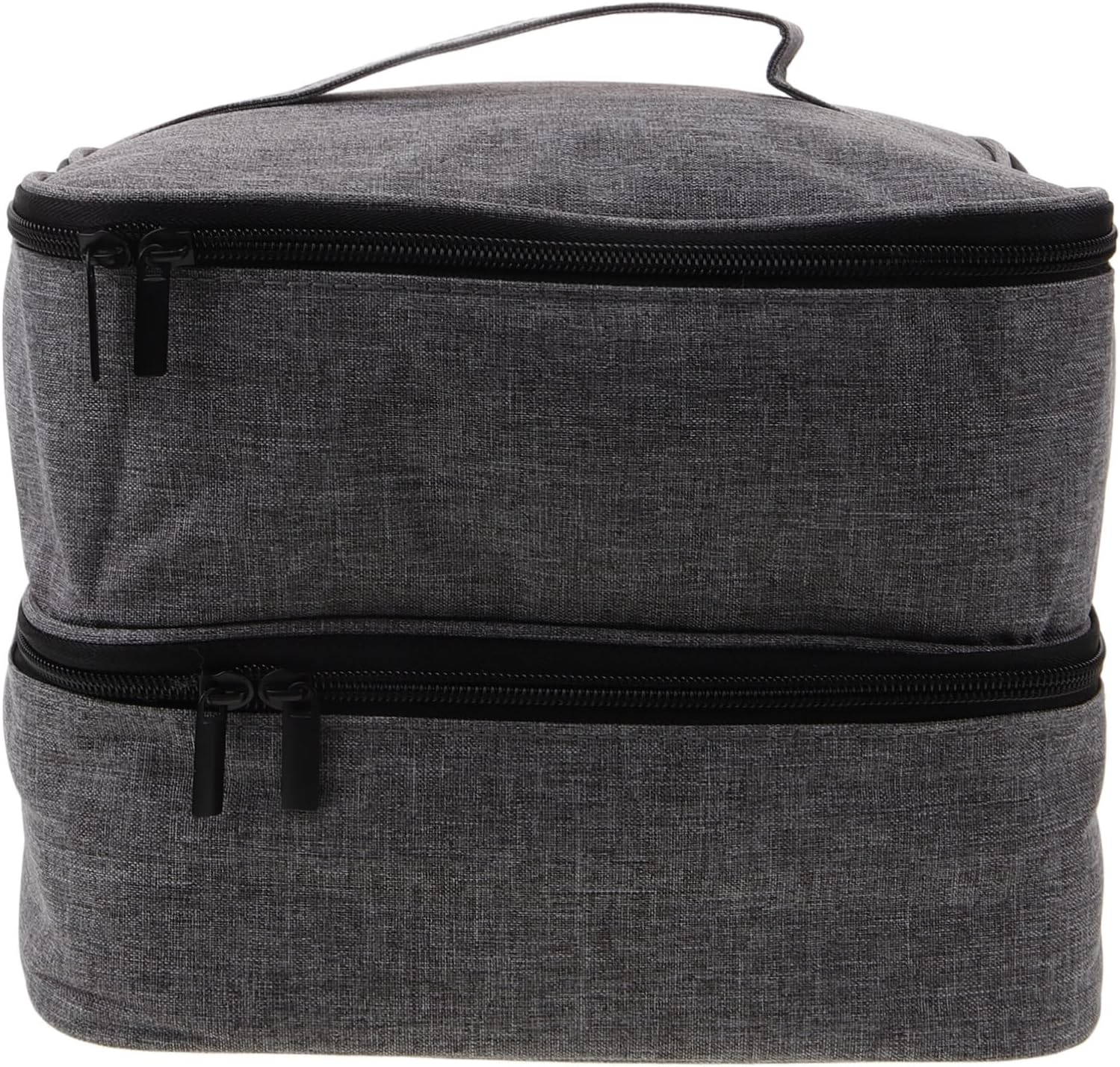 Didiseaon Portable Double Layer Nail Polish Organizer Bag Travel Case for Nail Polish Lipstick Essential Oils Thick Base for Protection Convenient Zipper Closure for Makeup Lovers