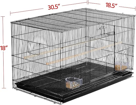 Yaheetech 30 Flight Bird Cage Stackable Design for Small and Medium Birds with Slide Out Tray and Bottom Grate Budgies Cockatiels Lovebirds Canaries Parakeet Cage