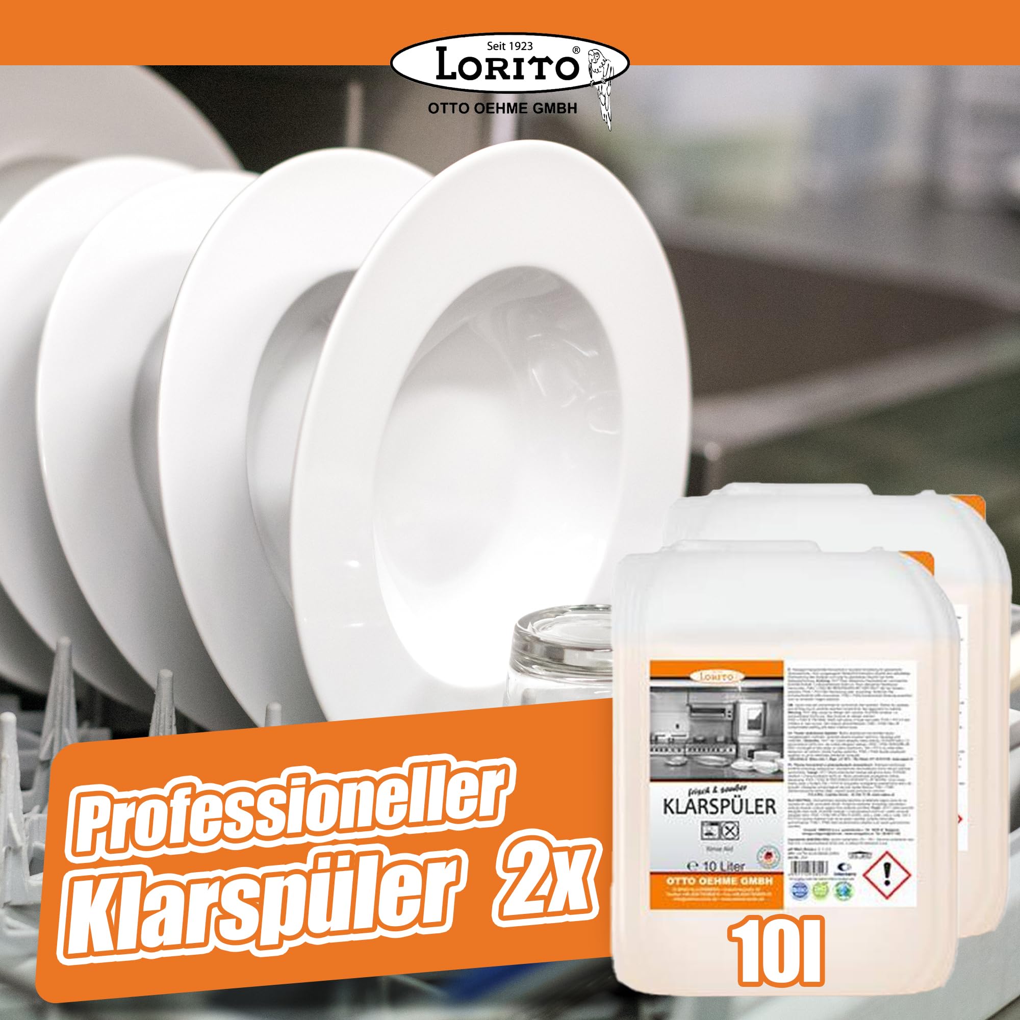 Lorito frisch & sauber Klarspüler Spülmaschine 2 x 10L