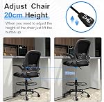Président du Bureau Primy chaise de bureau ergonomique avec support Lombaire réglable et hauteur, chaise de bureau pivotante respirante Mesh Computer avec accoudoirs Flip up