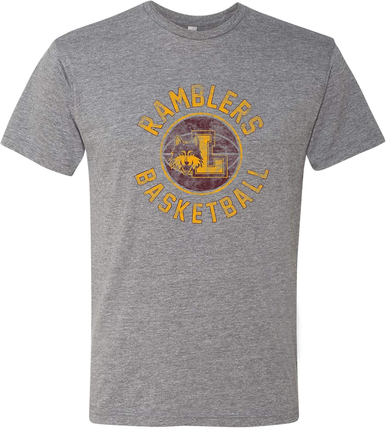 NCAA Basketball Distress, Team Color Triblend T Shirt, College, University