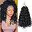 7 Packs GoGo Curl Crochet Hair 12 Inch Short Curly Crochet Hair for Women Beach Curl Water Wave Deep Twist Crochet Braids Synthetic Braiding Hair Extensions (12 Inch, 1B)