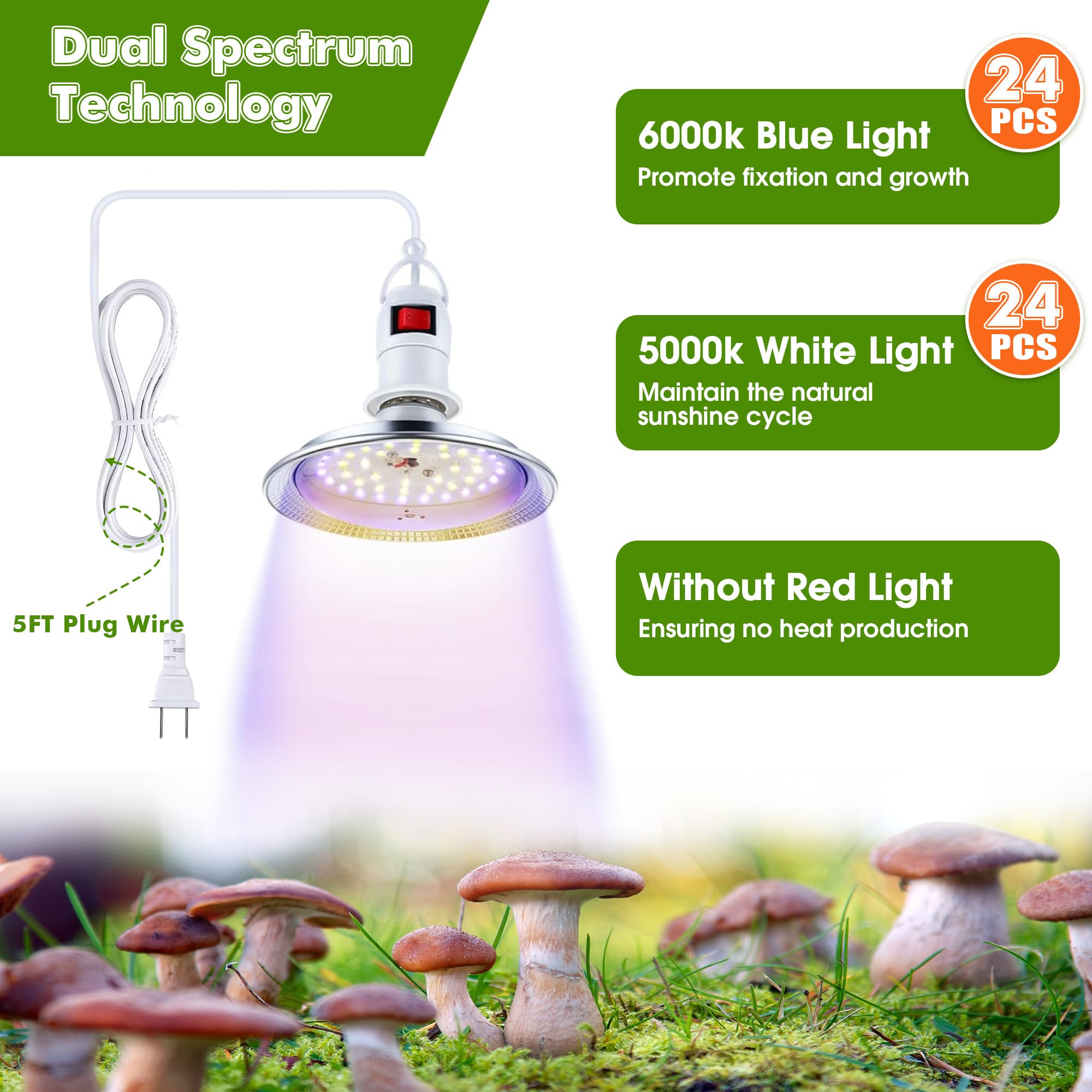 Meonum - Tienda de campaña de cultivo de hongos y kit de luz LED de crecimiento, 30 x 20 x 20 pulgadas, caja de aire fija grande, kit de cultivo de hongos micología, estaciones de propagación interior