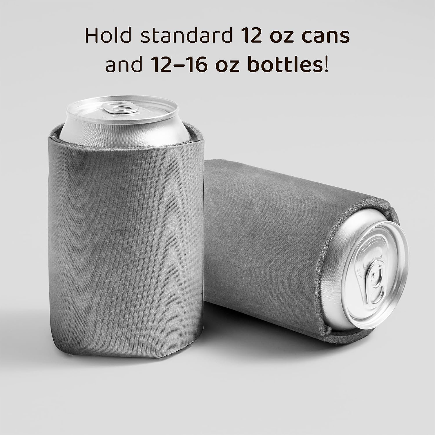 Blank Can Coolers – Chalkboard Design, 50-Pack Full-Color Beverage Sleeves for Screen Printing, Vinyl Heat Transfer & DIY Personalization – Fits 12–16 oz Cans and Bottles