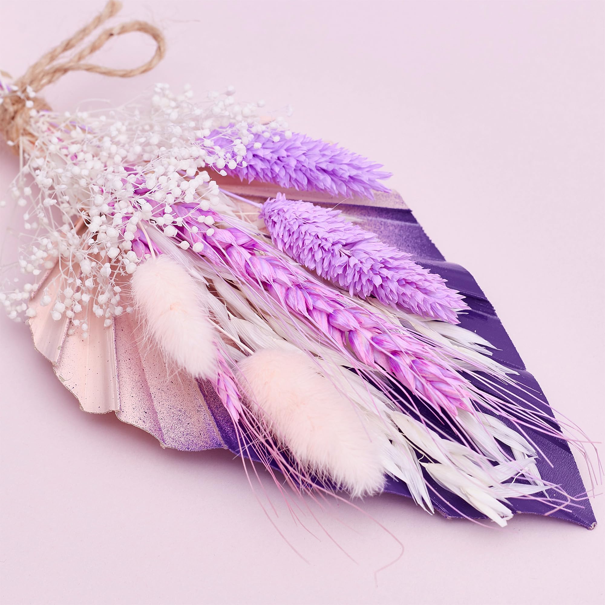 The Baked Studio - Dried Flowers For Cakes Decoration And Crafts With A Pink & Purple Ombre Palm Spear (Fairytale) - Image 2