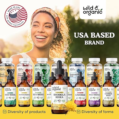 Miniatura 9 de Rhodiola Rosea Tincture - Suplemento orgánico de Rhodiola para el estrés y el estado de ánimo - Extracto líquido de raíz de Rhodiola - Gotas veganas