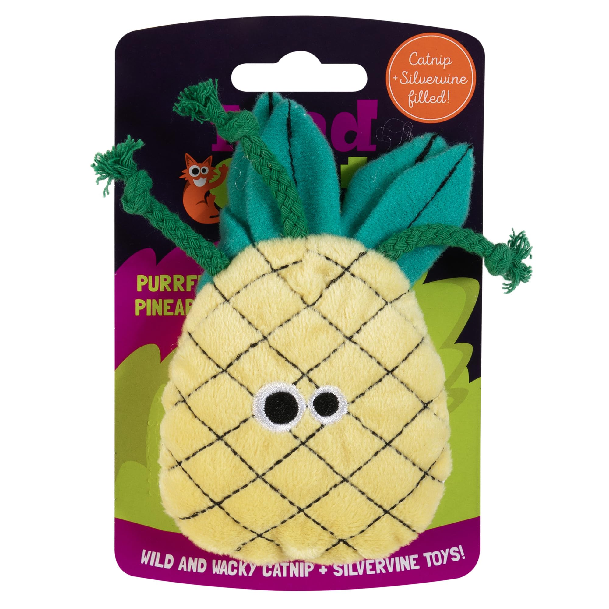 Mad Cat Pineapple Cat Toy Plush Catnip Silvervine