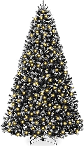 Miniatura 12 de Best Choice Products Árbol de Navidad de abeto azul preiluminado, decoración artificial con bisagras completas, con 250 luces incandescentes blancas