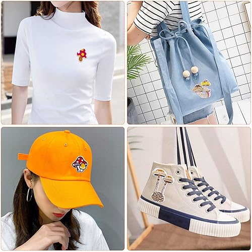 Miniatura 10 de PAGOW 13 parches bordados para cupcakes, parches coloridos para planchar para ropa de niños, chaquetas, bolsas, parches bordados dulces para