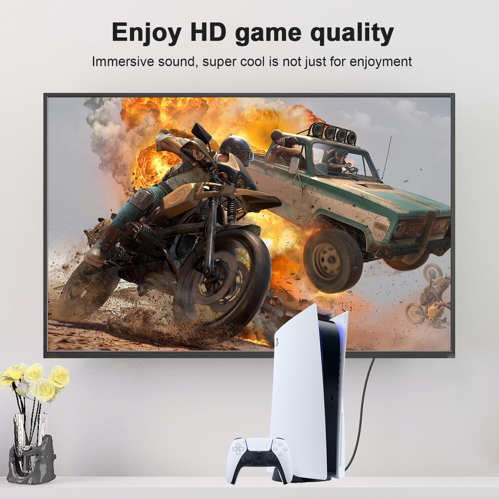 Confezione da 10 cavi HDMI 4K, 18 Gbps, cavo intrecciato HDMI ad alta velocità, 4K a 60Hz, HDR, 3D, Dolby, ARC, compatibile con PS5, PS4, HDTV, Blu-ray, Xbox, laptop (1,8 m)