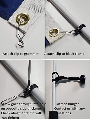 Miniatura 8 de The Original - Soporte para barra de bandera de barco, sin bandera (4 pies)