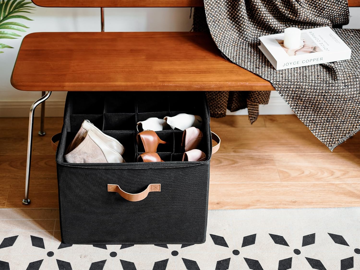 StorageWorks Shoe Organizer for Closet with Under Bed Storage with Wheels