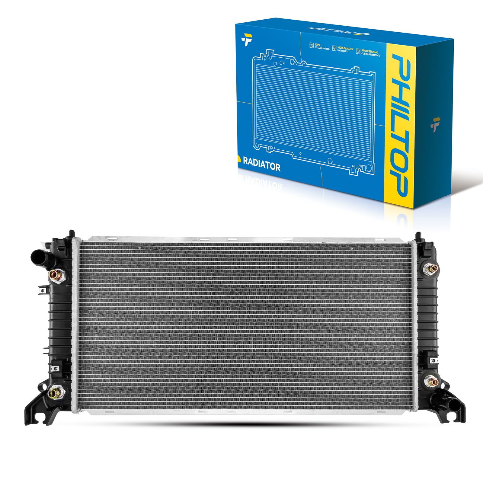 PHILTOP CU13397 Automotive car Radiators for 2014-2016 Silverado 1500 5.3L, 2014-2016 Sierra 1500 5.3L, 2015-2016 Tahoe, 2015-2016 Suburban, 2015-2016 Yukon 5.3L, 2015 Yukon XL With TOC EOC