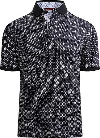 Alex Vando Mens Polo Shirts Short Sleeve Regular Fit Fashion Designed Shirt