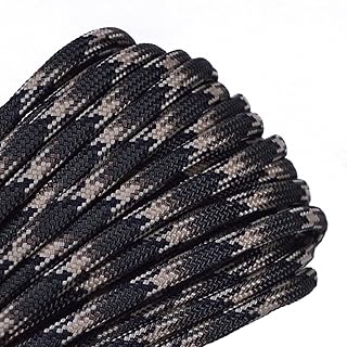 35+ Camo Pattern Paracord - 10', 25', 50', 100' Hanks, 250 Ft and 1000Ft Spools of Parachute 550 Cord Type III 7 Strand Paracord
