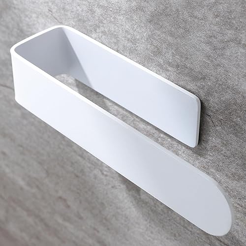 Taozun Toallero blanco, soporte para toallas de mano autoadhesivo, toallero de acero inoxidable para baño o pared de cocina