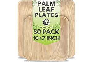10" & 7" Premium Palm Leaf Plates, Environmentally Friendly Dinnerware