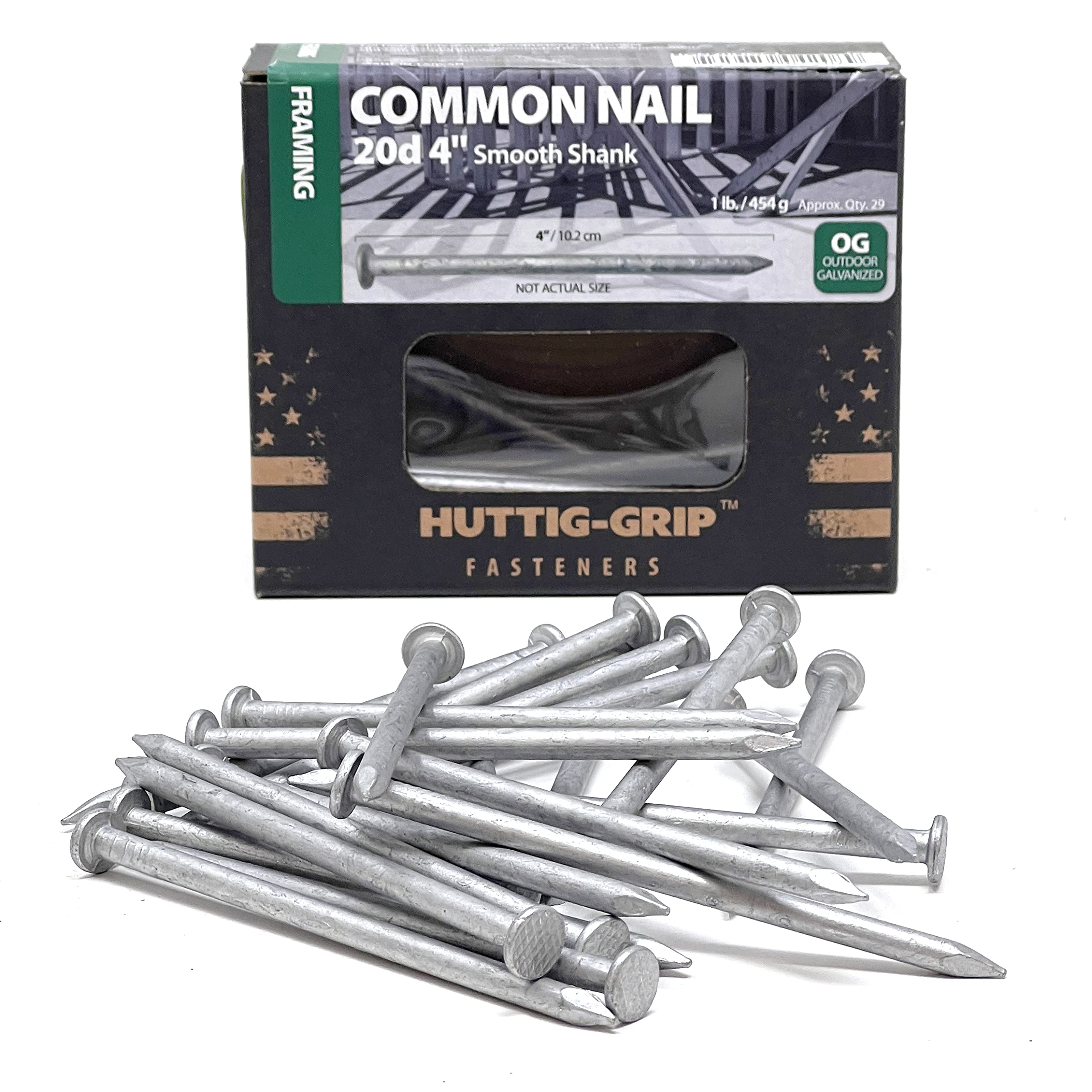 Huttig-Grip Framing Nails - 5 lb Pack -12 Huttig-Grip Framing Nails - 5 lb Pack -12