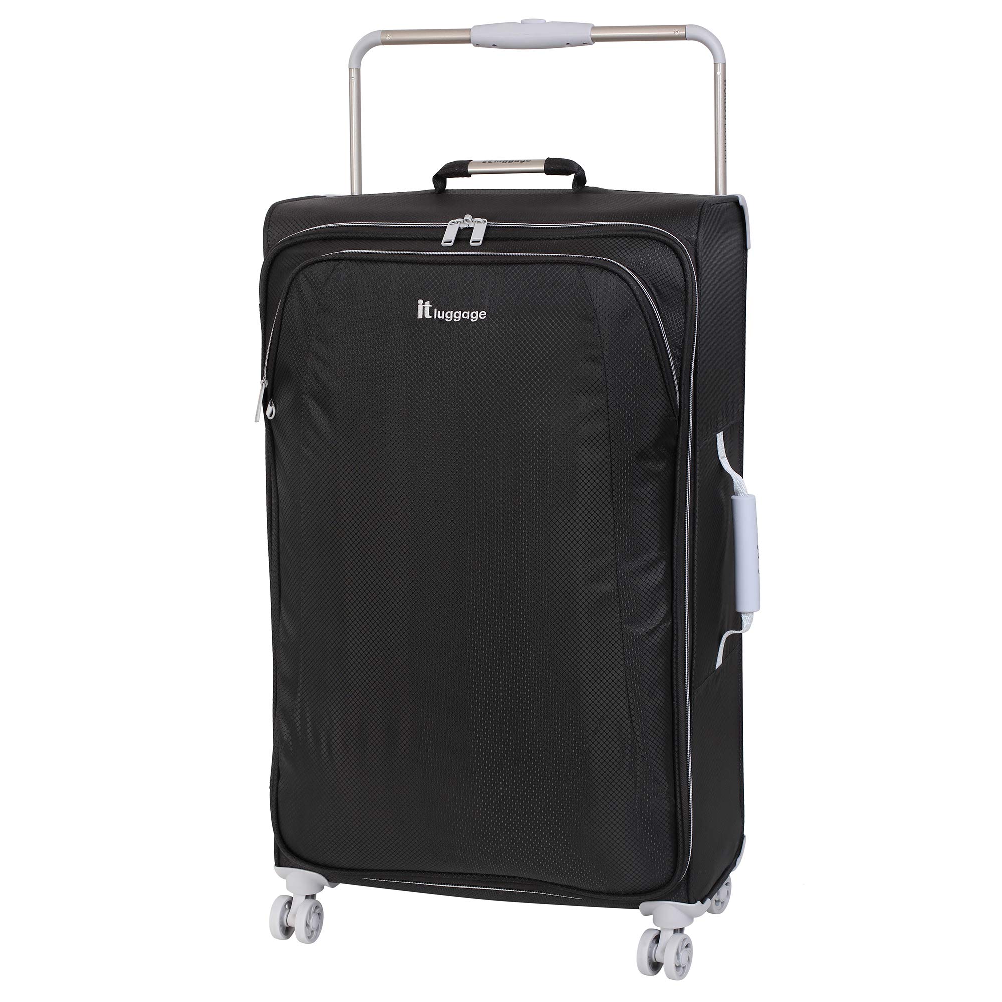 it luggage World's Lightest New York Softside 8 Wheel Spinner, Dark Grey, Checked-X-Large 32-Inch