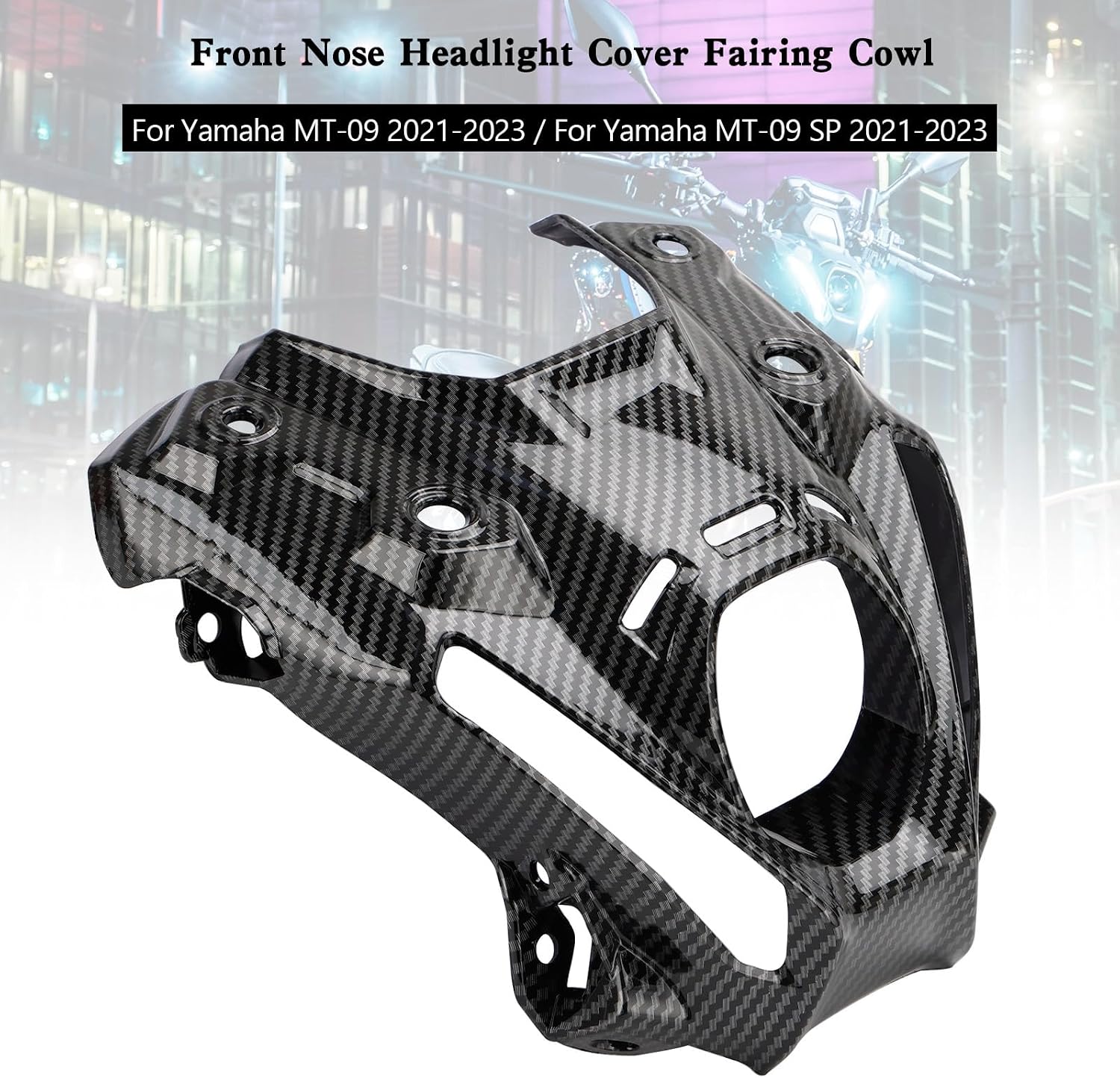 Front Nose Headlight Cover Fairing Cowl fit for Yamaha MT-09 MT09 2021-2023, for Yamaha MT-09 MT09 SP 2021-2023