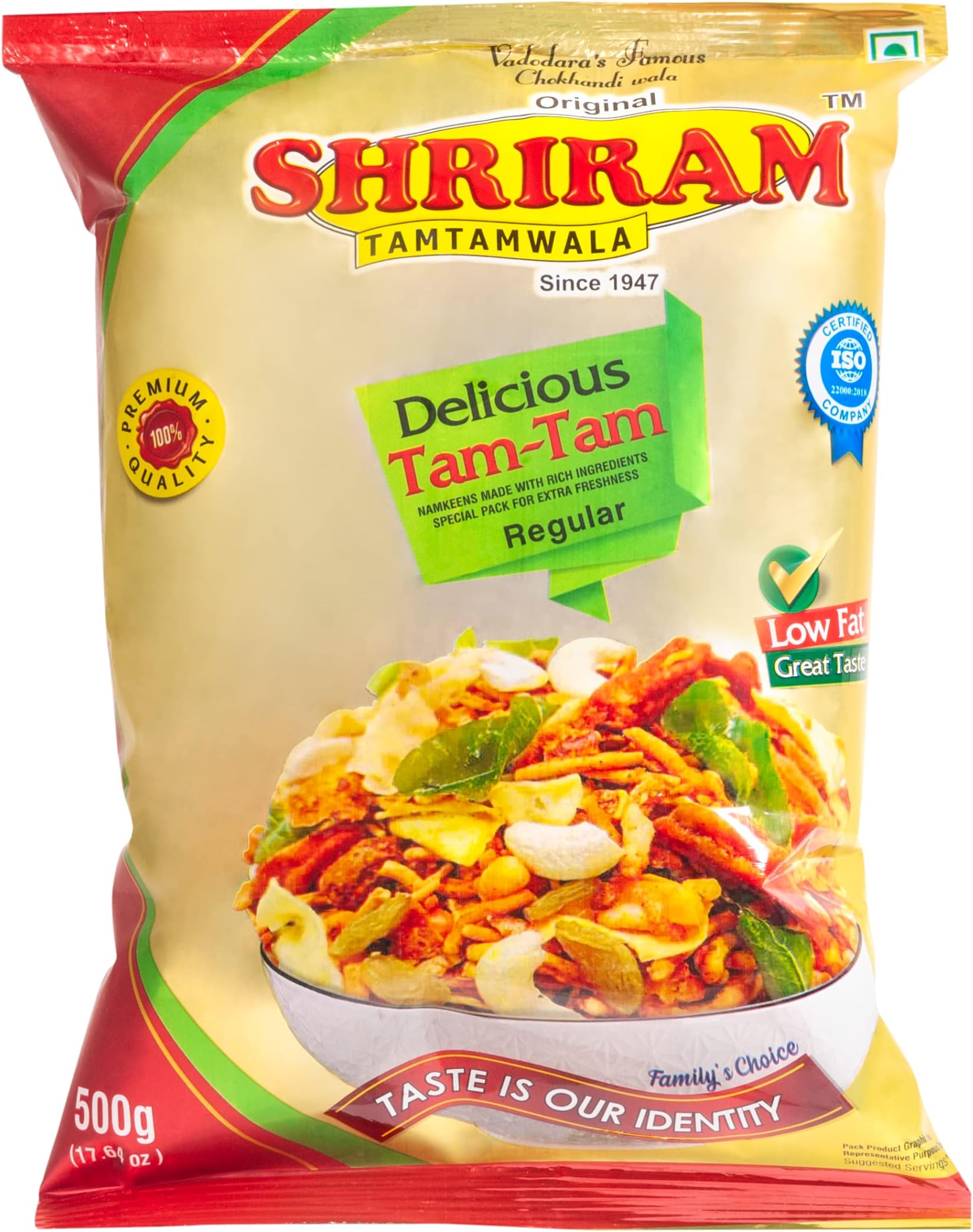 SHRIRAM TAMTAMWALA (Original) Delicious Tamtam Regular Mixture Vadodara Tam Tam Bhel Mix Namkeen 500gm