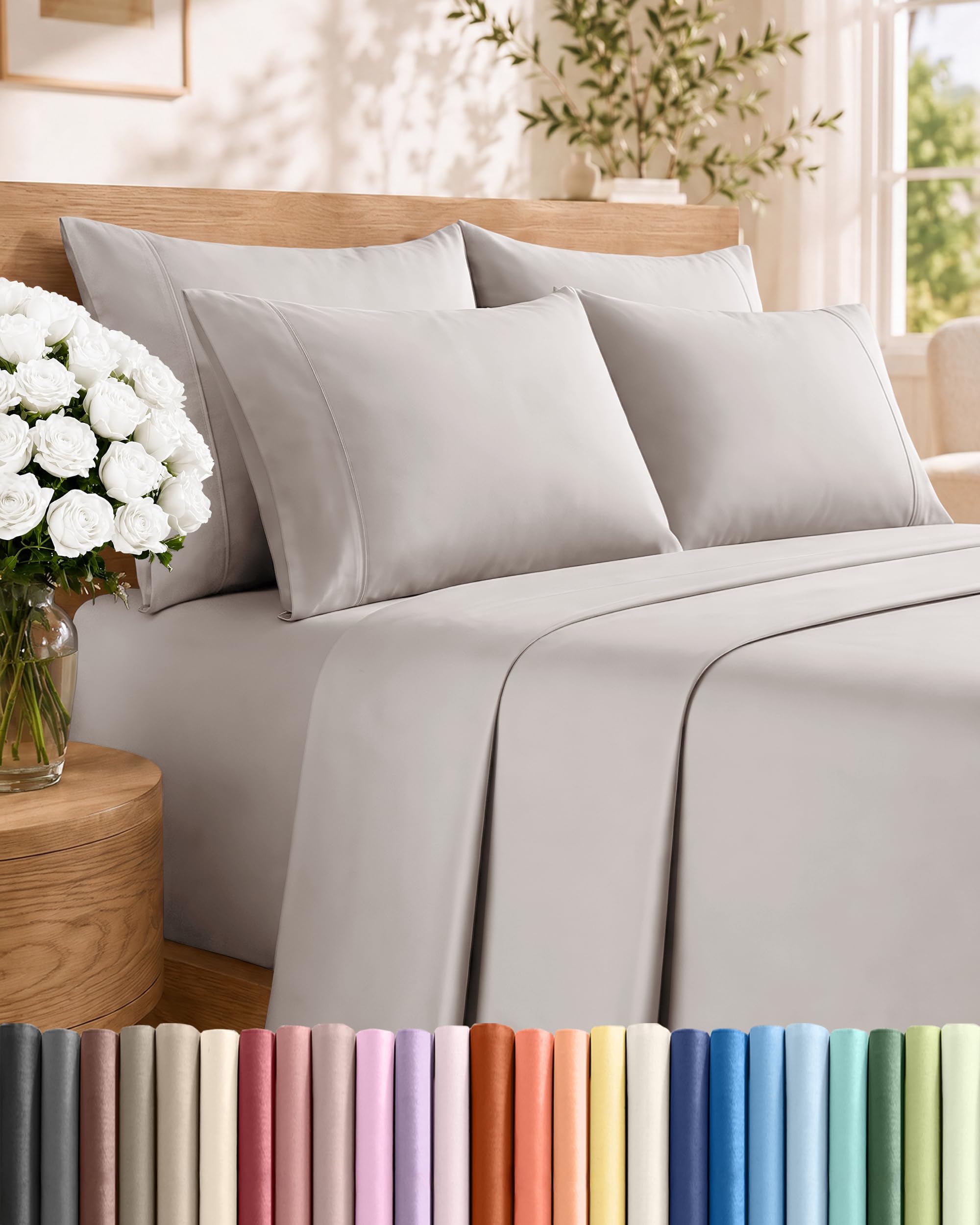 GeSkincare Sheets 160枚+120枚 Amazon.com: CGK King 6pc Bed Sheet Set - Breathable & Cooling