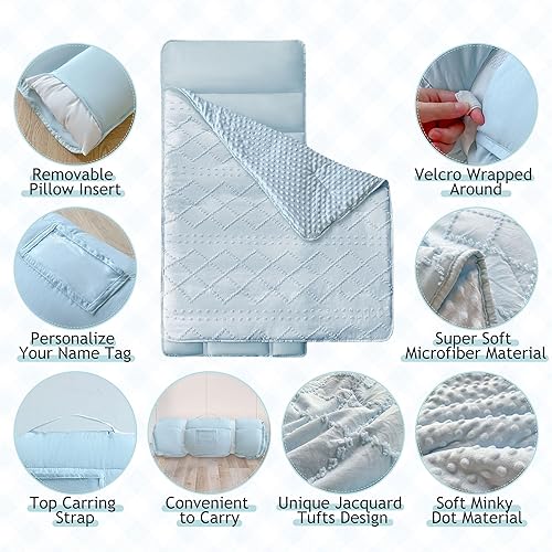 Miniatura 3 de Colchonetas para siesta de niños pequeños para preescolar, guardería, colchonetas de jacquard para dormir, saco de dormir para niños pequeños,
