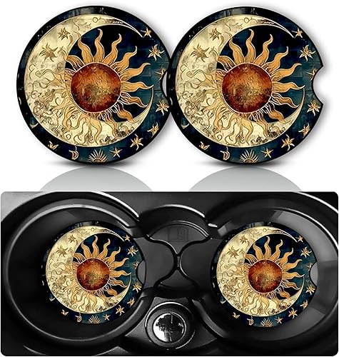 Miniatura 8 de Paquete de 2 posavasos con diseño de Driver Picks The Music, cintas de casete retro, regalos para mujeres y hombres, tapete interior del vehículo,