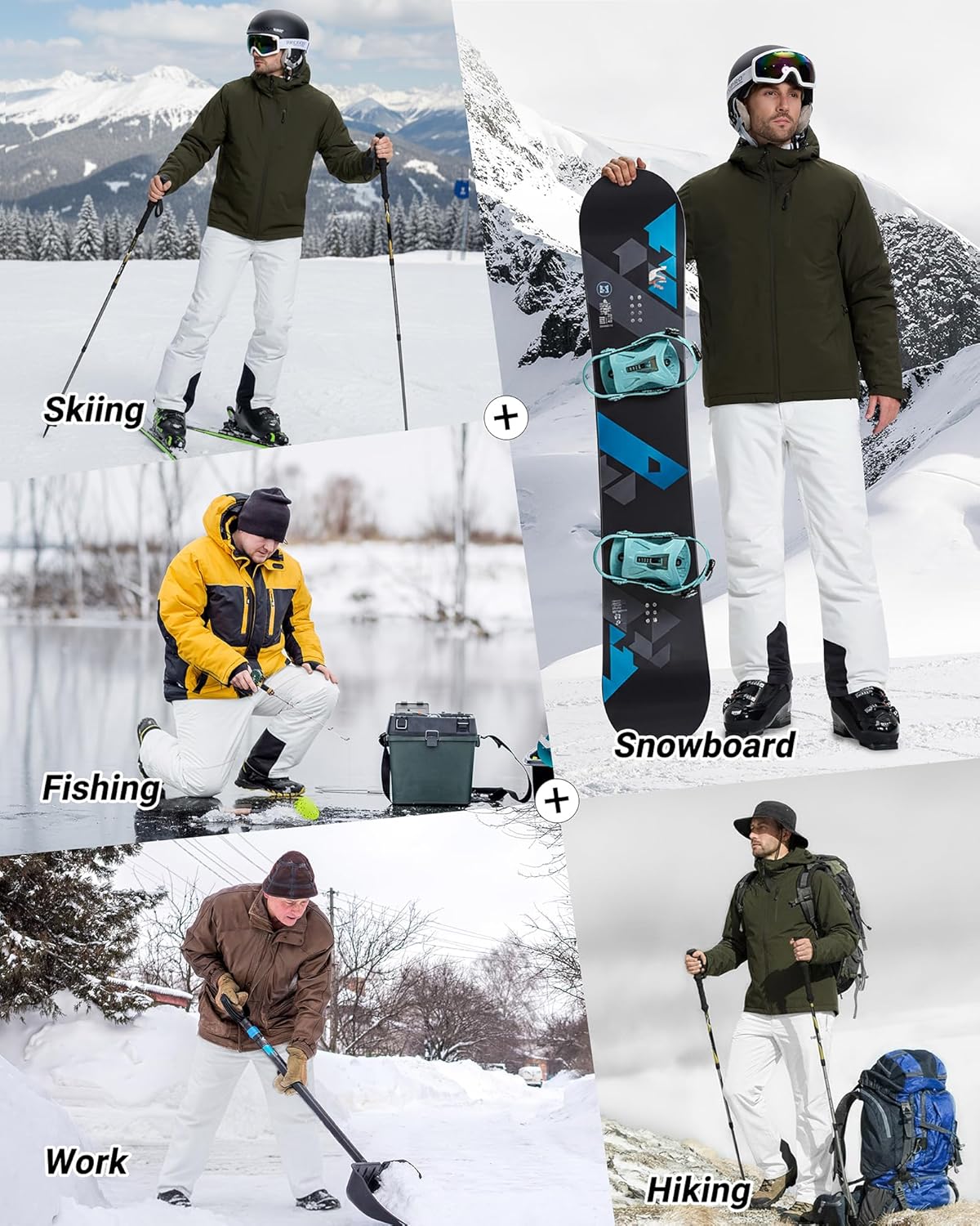 33,000ft Mens Snow Ski Pants Waterproof Insulated Snowboard Pants for Winter - Image 2