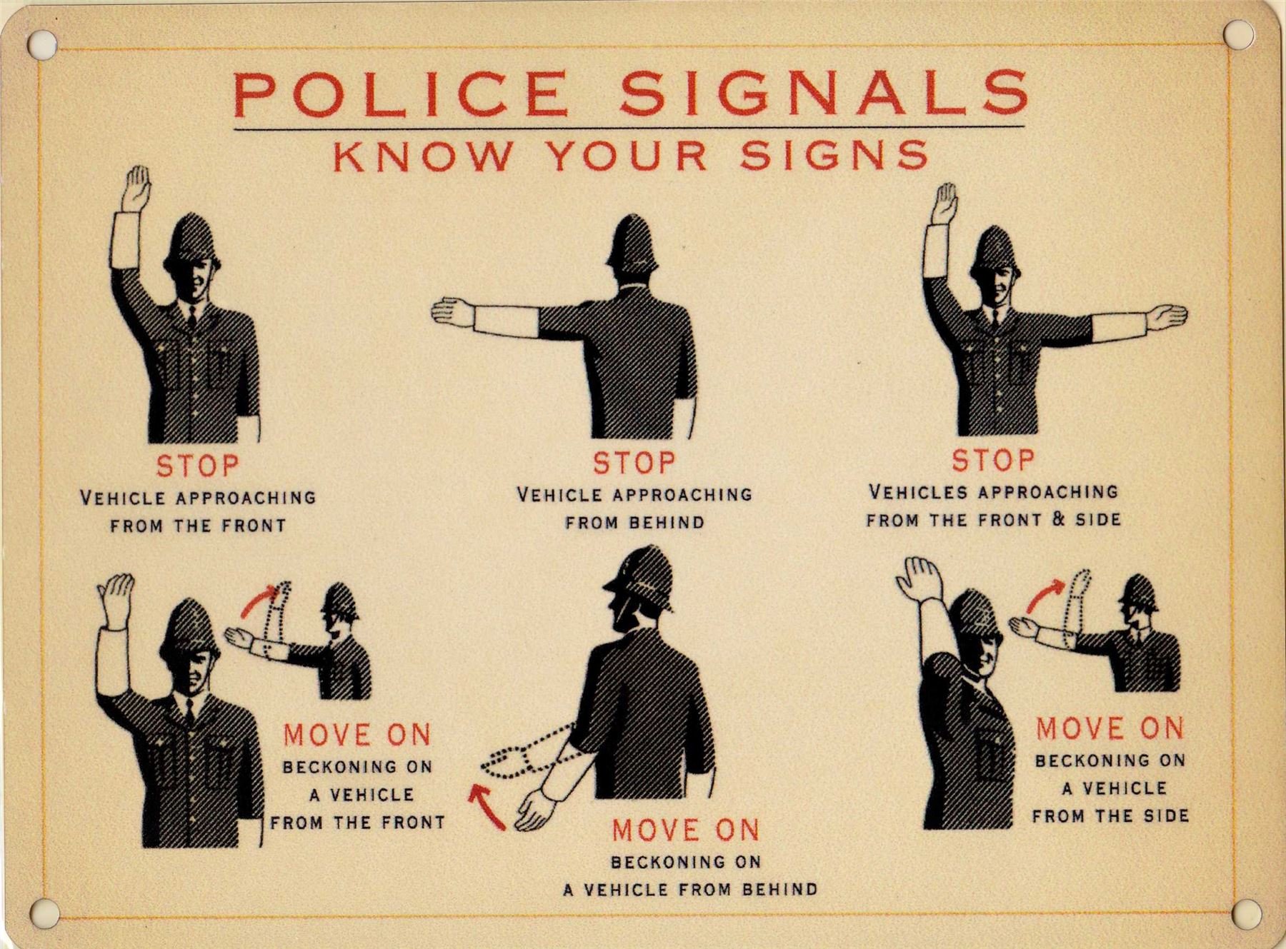 Policeman Hand Signals